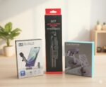 Smart Vlogger's Combo_K8 Wireless Microphone, Q07 Bluetooth Selfie Stick & 360° Rotating Phone Stand - Image 2