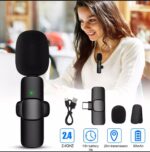 Smart Vlogger's Combo_K8 Wireless Microphone, Q07 Bluetooth Selfie Stick & 360° Rotating Phone Stand
