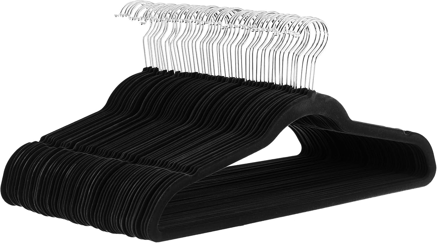 QX43cyHAlKd5DdRJTUp0buO4TRrxqu8784X2hFPr Clothes Hangers, Pack of 10 pes, Black - Image 1