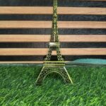 bronze-tone metal Eiffel Tower