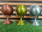 metallic tabletop world globes often marketed for home or office decor - Image 3
